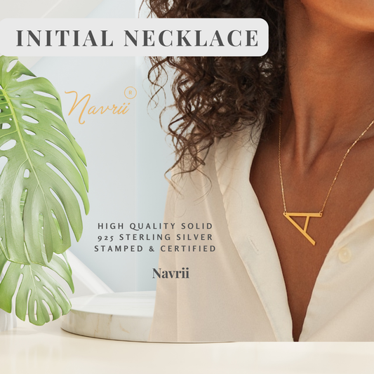 Sideways Initial Necklace • Large Initial Necklace • Oversized Letter Necklace • Monogram Necklace •