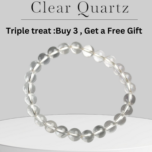 AAA+ Clear Quartz Beaded Crystal Bracelet