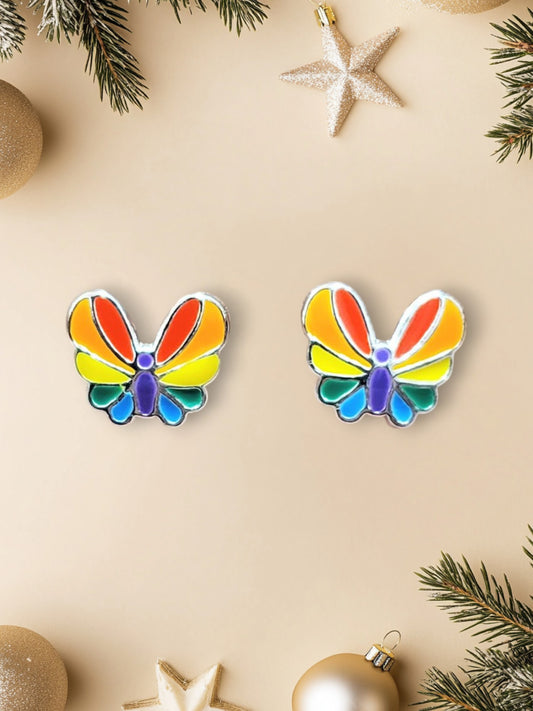 Sterling silver Colorful Butterfly