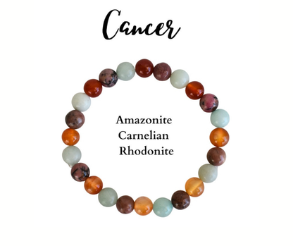 Cancer Zodiac Gemstones Bracelet – Nurture, Balance &amp; Emotional Strength ♋︎