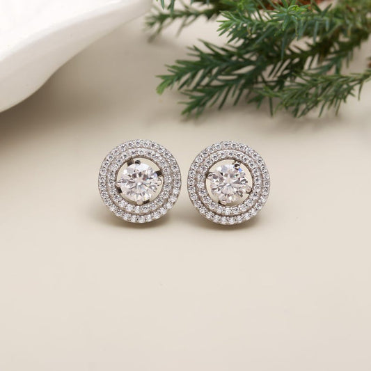 2 In 1 Moissanite Studs, 925 Silver, 100% Natural GRA Certified Moissanite, Stud for Gift, 925 Silver Jewelry, 1.6cts Moissanite Pair.