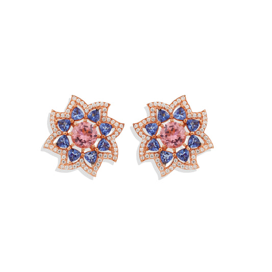 "Flower-Flower Shaped Stud Earrings – Elegant & Pretty for Any Season | Timeless Beauty for Every Outfit"