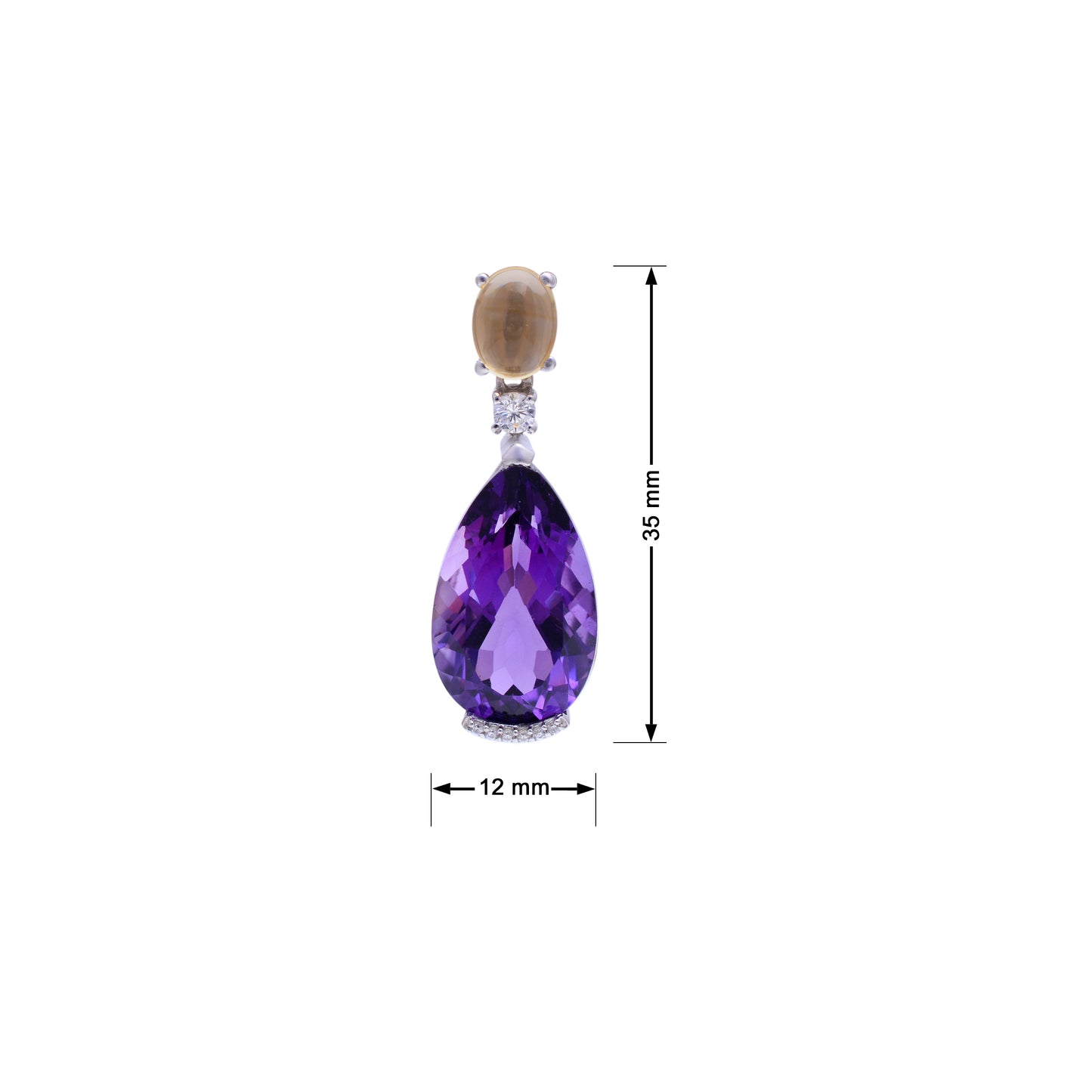 Radiant Lab-Made Gemstone Dangle Drop Earrings