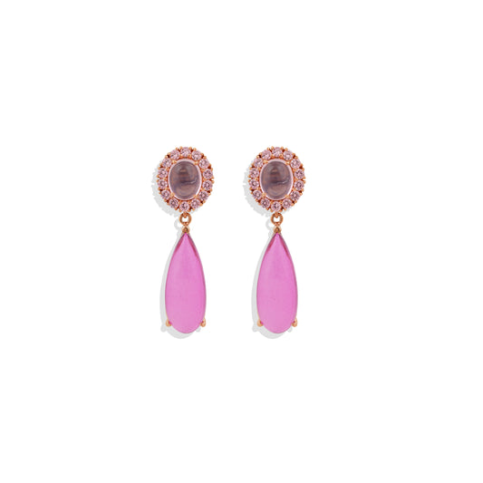 Radiant Lab-Made Gemstone Dangle Drop Earrings