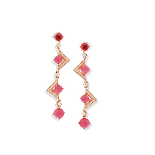 Radiant Lab-Made Gemstone Dangle Drop Earrings