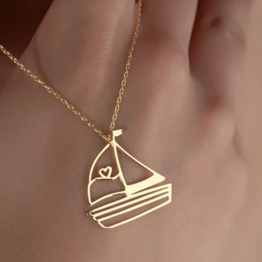High Quality 925 Sterling Silver - Sail Boat Pendant