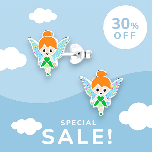 Sterling silver fairy earrings