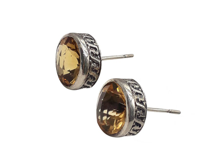 925 Sterling Silver Natural Citrine Stud Earring, Tiny Citrine Stud Earrings, Dainty Stud Earrings, Tiny charm Earring, Gift For Her Jewelry