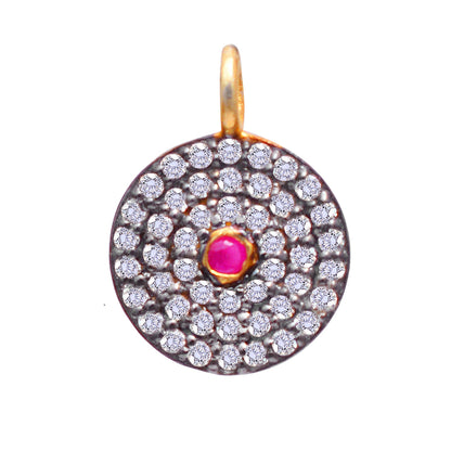 925 Sterling Silver gemstones Pendant