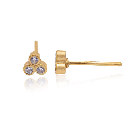 CZ Earrings Dainty gift for women Nugget Earrings 925 Sterling Silver Earrings For Girls Minimalist Stud Earrings for daughter gift for kids