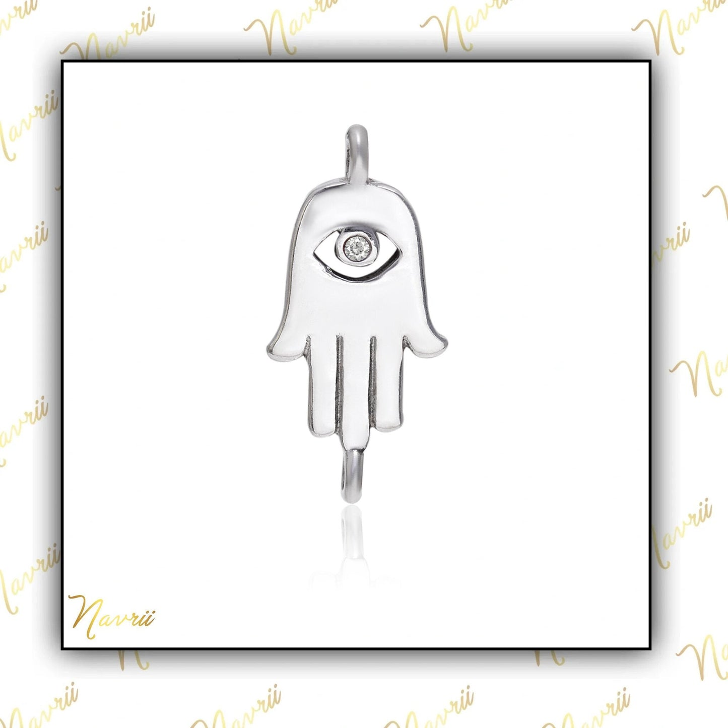 925 Sterling Silver Hamsa Bracelets, Hamsa Hand Bracelet, Hand Of Fatima, Hamsa Jewelry, Hand Of God Bracelet, Evil Eye Unisex Bracelet Gift