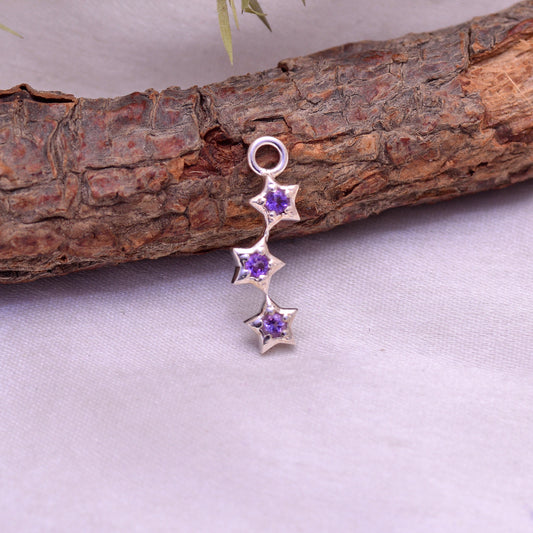 Tiny Charm Natural Amethyst Pendant