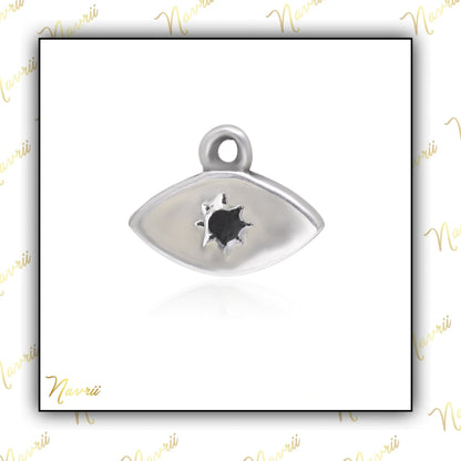 925 Sterling Silver Enamel Evil Eye Pendant
