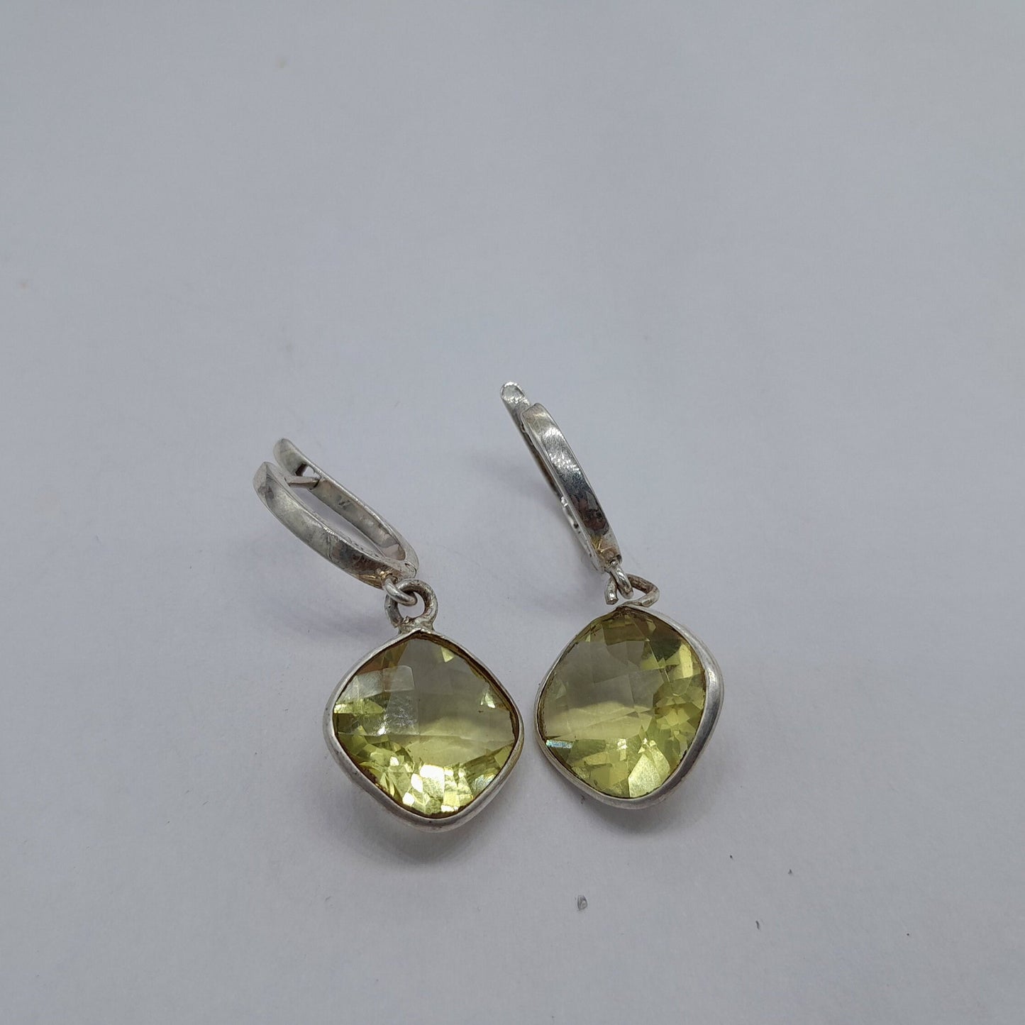 925 Sterling Silver Natural Lemon Quartz Dangle Earring, Dainty Lemon Quartz Dangle Earrings, Natural Gemstone Earrings Jewelry Gift For Her